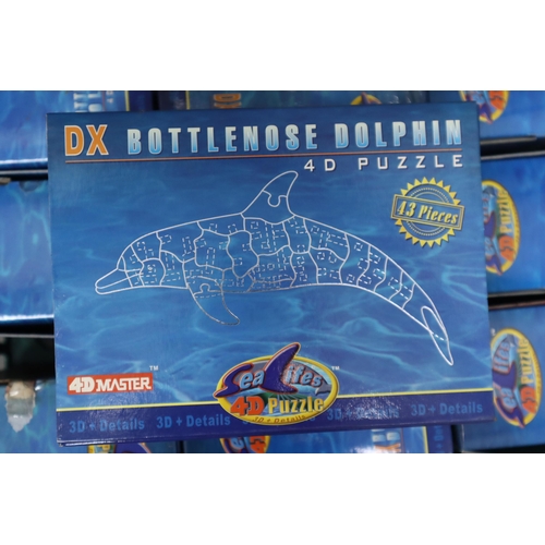 832 - Selection of 9 Boxes of Sea Life 4D Puzzle DX Bottlenose Dolphin