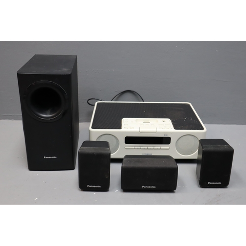 841 - Mixed Lot to include Yamaha Radio Docking Station and Panasonic Speakers