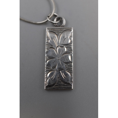 2 - Hallmarked Birmingham Silver Ingot Pendant Necklace