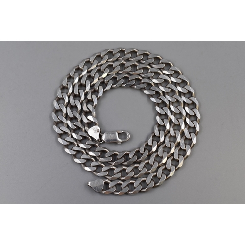 Silver 925 Chunky Curb Link Chain (22”)