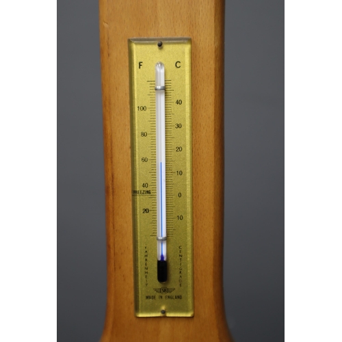 373 - Shortland Wood Cased Barometer / Thermometer (13