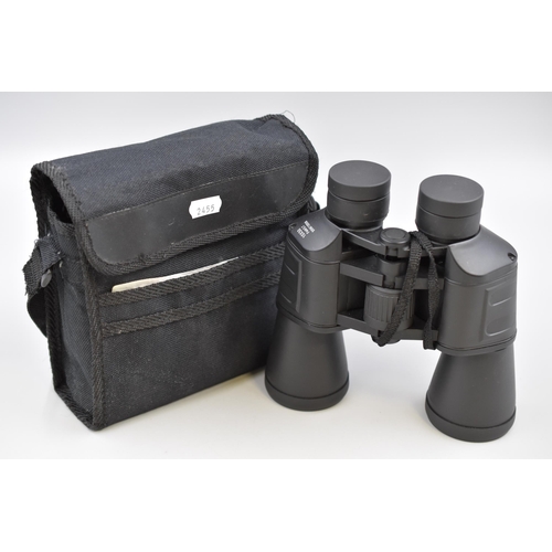 377 - A Pair of 10x50 Field Binoculars, In Bag