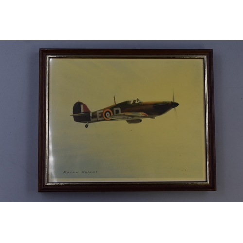 511 - Four Brian Knight Plane Prints to include Hawker Hurricane, Supermarine Spitfire, Avro Lancaster and... 