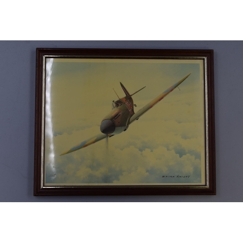 511 - Four Brian Knight Plane Prints to include Hawker Hurricane, Supermarine Spitfire, Avro Lancaster and... 