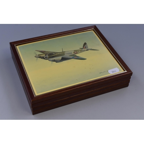 511 - Four Brian Knight Plane Prints to include Hawker Hurricane, Supermarine Spitfire, Avro Lancaster and... 