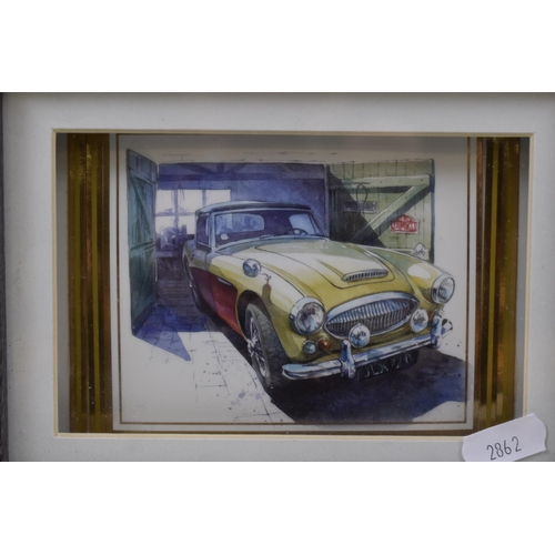 513 - Three Box Frame Pictures of Vintage Cars (8” x 6”)