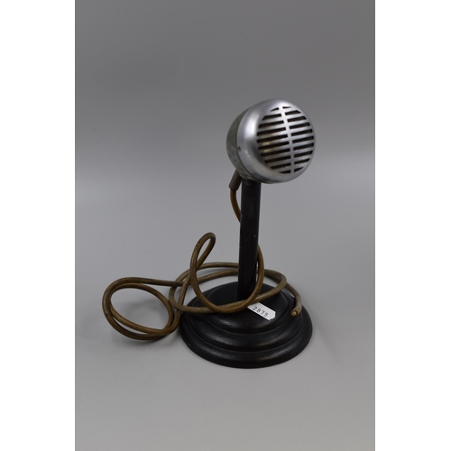 392 - A Vintage Shure Microphone on Cast Metal Snyder Base