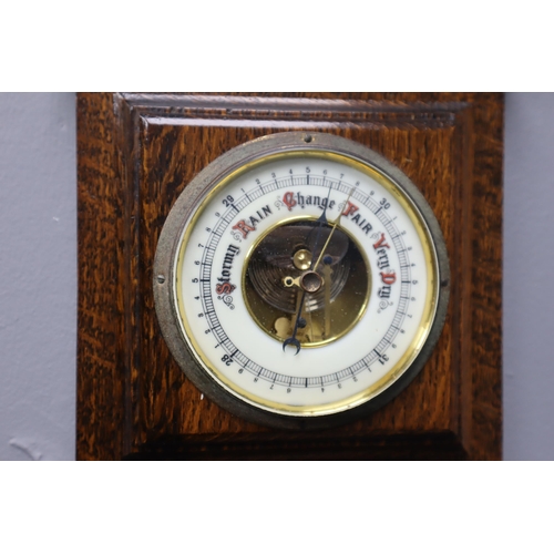 401 - An Art Deco Style Wall Hanging Barometer/Mirror, Approx 19