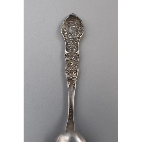 67 - Antique Sterling Silver Atlantic City Broadwalk Sugar Spoon