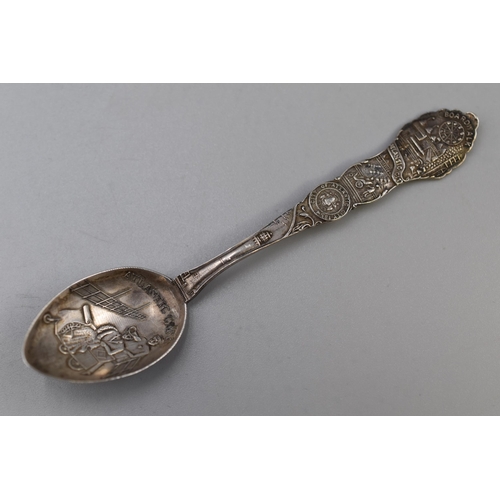 67 - Antique Sterling Silver Atlantic City Broadwalk Sugar Spoon