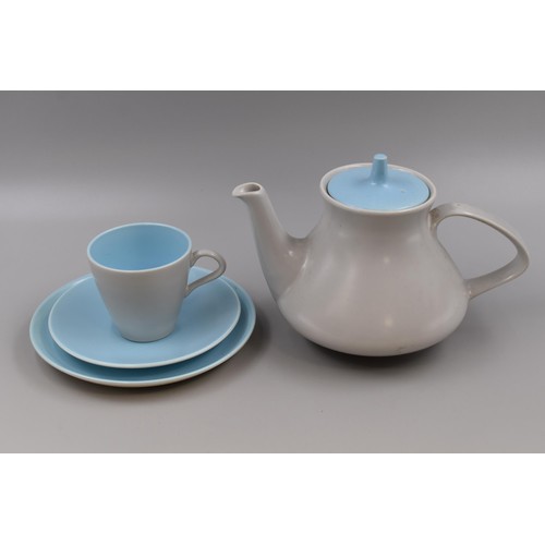 402 - Selection of 57 Piece Poole Pastel Blue Dinner and Tea Set, Some Pieces are As Found