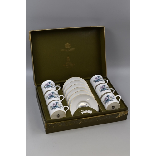 403 - Royal Worcester Boxed 12 Piece Bone China Tea Cup Set