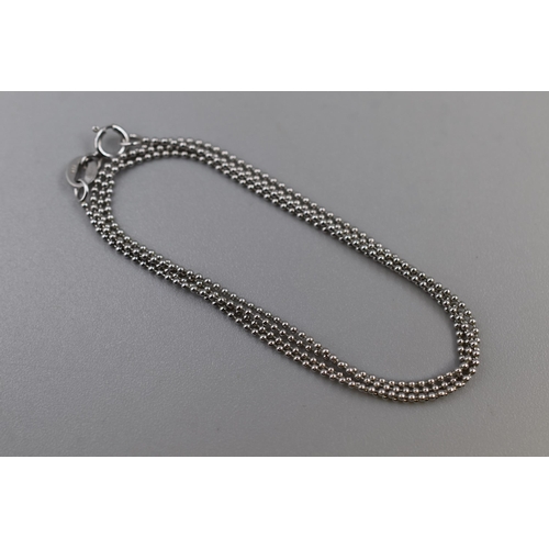 82 - A 9ct White Gold Necklace Chain, Approx 1.96g