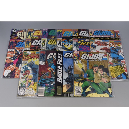 555 - Sixteen Vintage G I Joe Marvel Comic Books In Excellent Condition