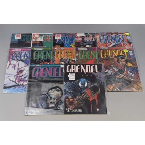 558 - Twelve Vintage Comico Comic Books, Grendel. All in Excellent Condition