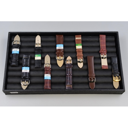 97 - Ten New Watch Straps (Mainly Leather)