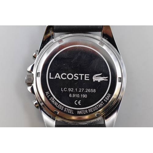 98 - Lacoste Chronograph Gents Watch with Strap (Working)