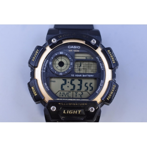 99 - Casio (AE-1400WH) Digital Watch with Rubberised Strap