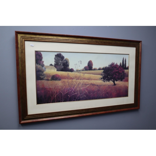 428 - A Large J. Wiens 'Golden Fields' Framed and Glazed Prints, Approx 28