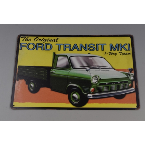 441 - Vintage Style Tin Plate Ford Transit MK1 Advertising Sign approx 12