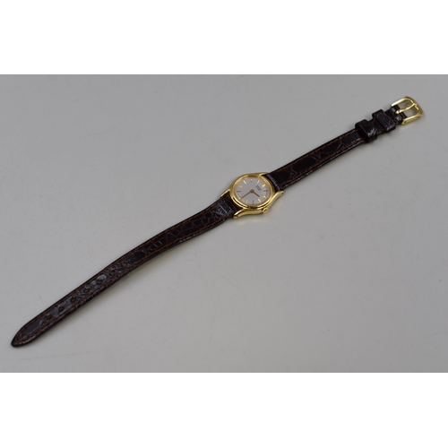 119 - Seiko Quartz Ladies Watch with Leather Strap (Working)