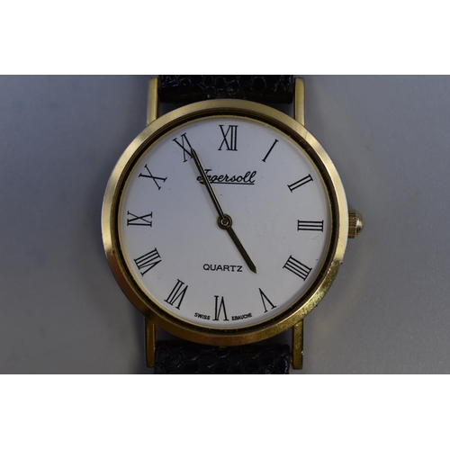 126 - Ingersoll Quartz Gents Watch with Leather Strap (Working)