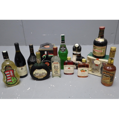 598 - Selection of Sealed Bottles including Drambuie, Modori and a Edinburgh Crystal Glass Gift Set