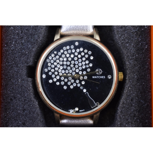 152 - Ladies Watch with Champagne Bottle Decoration (Working), in Gift Presentation Box