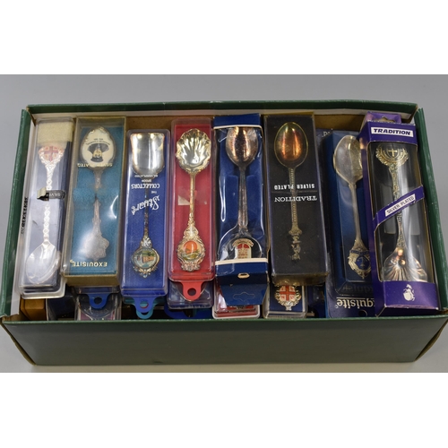 485 - Large Collection of Collectable Spoons to include Silver Plated