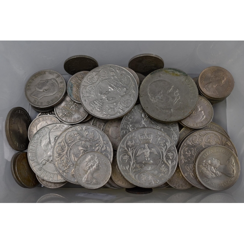 175 - Selection of Crown's, Florins and Shillings (665 grams)