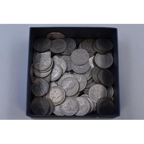 182 - Approx 100 Sixpence Coins