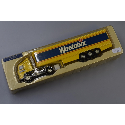 213 - Three Die Cast Models to include Eddie Stobart and a Boxed Weetabix Articulated Lorry