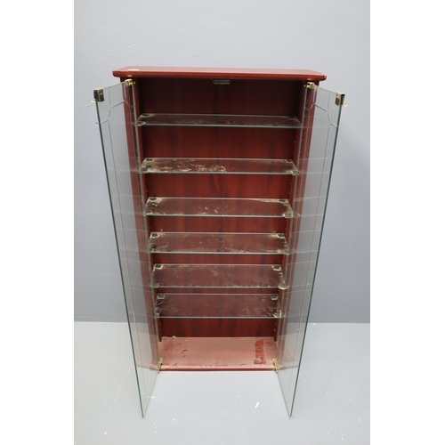 645 - Showcase Glass Display Cabinet with Cut-Glass Doors Approx 40