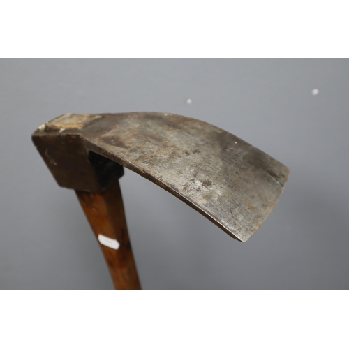 746 - Adze Carpenters Axe with Makers Mark Brades Co. No.1 (28”)