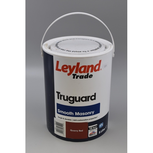 762 - Leyland Trade Truguard 5 Litre Quarry Red Smooth Masonry Paint