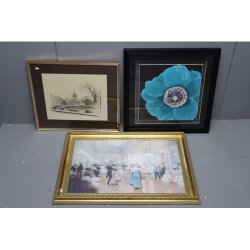 668 - Three Framed and Glazed Artpieces To Include ‘Elegant Soiree’, Signed Marc Grimshaw Prin... 