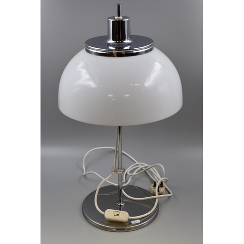 787 - Rise and Fall Movement Table Lamp Styled with Mushroom Shade (Working) 2ft