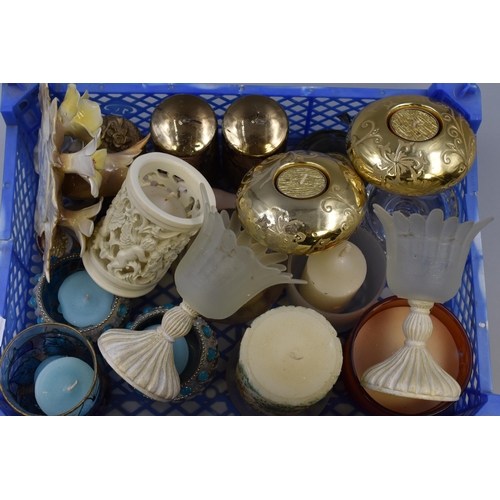 824 - Selection of Candles and Candleholders