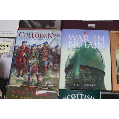 863 - A Large Selection of Mostly Military Reference Books. Includes Napoleonic, English Civil War, And Mo... 