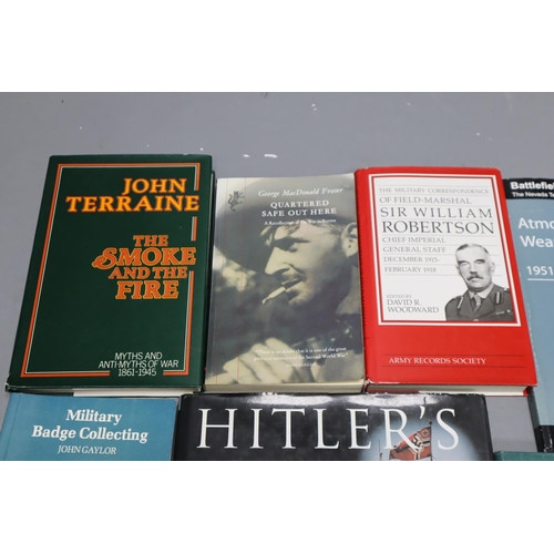 864 - Large Selection of Military History Books to include Second World War, Cold War, First World War and... 