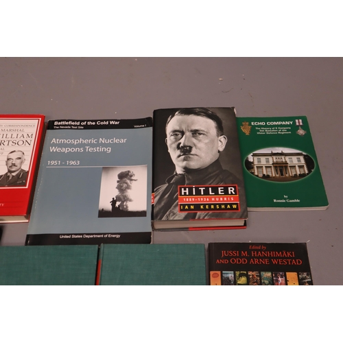 864 - Large Selection of Military History Books to include Second World War, Cold War, First World War and... 