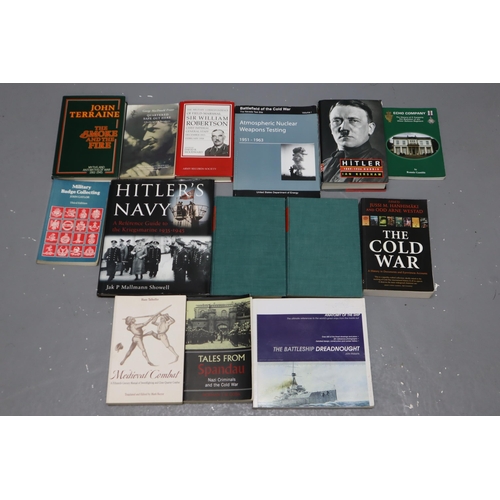 864 - Large Selection of Military History Books to include Second World War, Cold War, First World War and... 