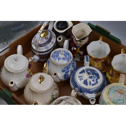 875 - Mixed Lot of Fine Quality Vintage Teapots and Cups to include Sadler, Royal Albert, Kirsty Jayne, We... 