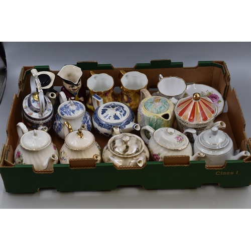 875 - Mixed Lot of Fine Quality Vintage Teapots and Cups to include Sadler, Royal Albert, Kirsty Jayne, We... 