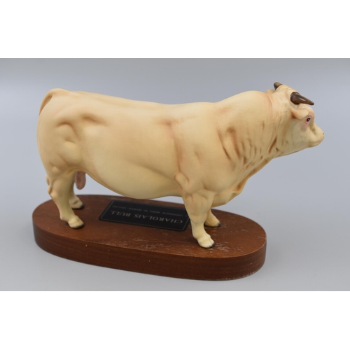 300 - Charolais Bull by Beswick in Matt (Approx. 9” x 6”)