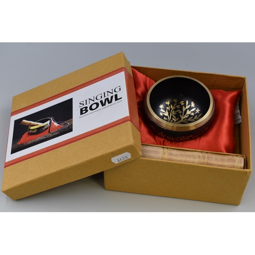 314 - Boxed Tibetan Brass Singing Bowl Set