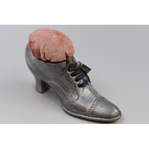 315 - A Decorative Classical Style Pompeii Tin, With Shoe Pin Cushion