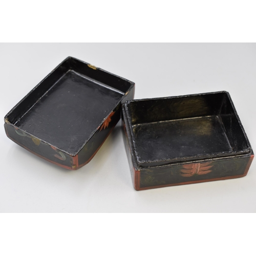 317 - An Antique Japanese Bit Box, With Three Japanese Bowls