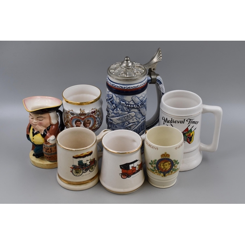 908 - Mixed Selection of items to include Avon Stein, Burlington Toby Jug, 24ct Gold Rim Cups and more