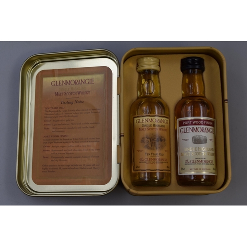 343 - A Glenmorangie Scotch Whiskey Miniature Set, With Grants Whiskey Tumbler